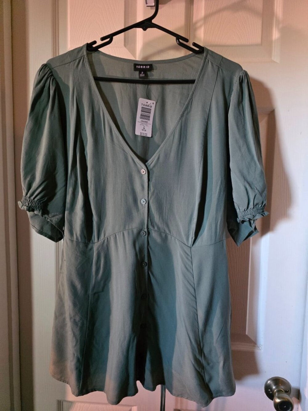 NWT Torrid Dark Forest Side-Tie Challis Top — 2X